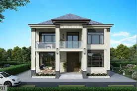 11×13米二层别墅，农村最适合建的两层小楼，简约实用图片