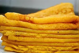 玉米面早餐饼，妈妈独家秘诀，60秒烙2张，比油条包子还香图片