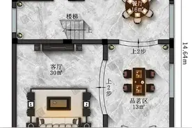 农村建房好图分享，10*15三层别墅时尚又好看，布局有点特别哦图片