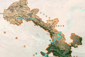 甘肃也曾是一方巨无霸，几经拆分后，在地图上仍是“玉如意”图片