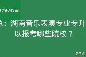 汇总：湖南音乐表演专业专升本可以报考哪些院校？图片