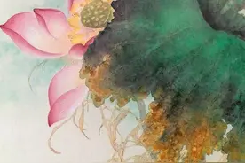 国画荷花200图图片