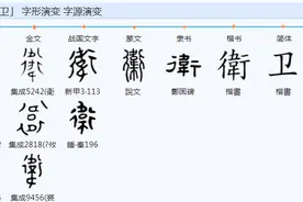 你知道卫的繁体字与简体字为什么差别这么大？图片