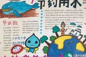 节约用水手抄报！简洁好看又实用好画图片