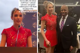 绝了：谷爱凌罕见旗袍装亮相，中西结合，秀白皙大长腿，网友炸锅图片