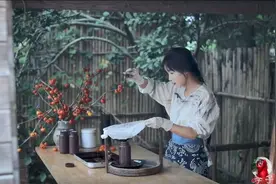 回归的李子柒，没躲过的漆过敏图片