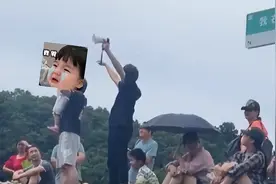 小女孩走丢被高举起来广播寻亲，网友调侃：小女孩表示还是让我丢了吧图片