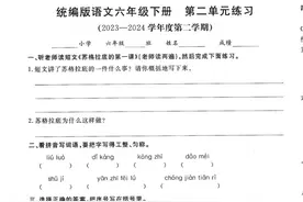 六年级下语文第二单元练习图片