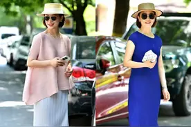 今秋的“醋酸裙”魅力十足！50+女人穿优雅又大方！知性有女人味图片