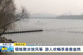 气温回暖 南湖公园迎客来：锻炼散步放风筝 游人欢畅享春意盎然图片