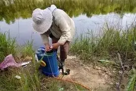 农民打农药不用井水，要用自来水和清澈的河水，能提高药效图片