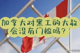 加拿大对黑工的大赦会没有门槛吗？图片