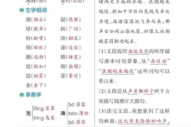 四年级语文上册，1-8单元每课重点内容梳理，收藏备用图片