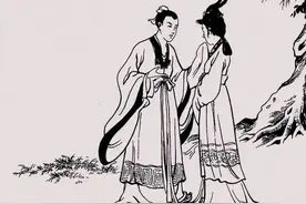 民间故事：财主与员外抢亲，老妇对女儿说，嫁给员外的傻儿子图片