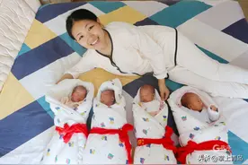 “三宝”归队，四胞胎首次同框！“擎淇舒婳”有合影喽图片