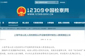 上海市金山区人民检察院以开设赌场罪对被告人黄某提起公诉图片