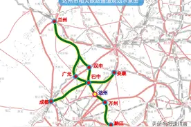 达州正在规划两条高铁新通道，将连接广元、巴中和安康图片
