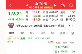 五粮液跳空跌了放量跌，今日盘中又直线下跌，白酒股这是怎么了？图片