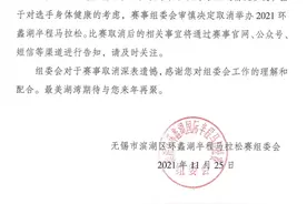 通知！无锡这个赛事取消图片