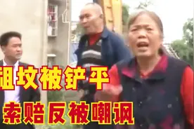 2座祖坟被夷为平地，家人愤怒索要赔偿，施工方：只是碾了一下图片