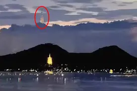 杭州西湖出现“海市蜃楼”，宝塔悬浮在空中？原景在哪里？图片