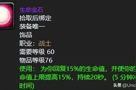 魔兽世界：60年代战士T最爱牌面饰品，生命宝石到底好不好用？图片