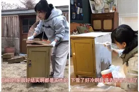 姑娘废物利用：将废旧木托盘和木桌，改成“卧室套装”，变废为宝图片