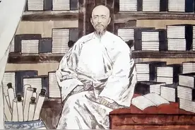 野史：纪晓岚出对联，一笔直通，两扇敞开！乾隆：字是不是少了点图片