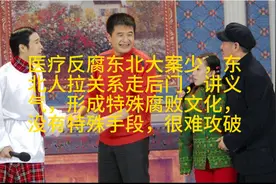 医疗反腐东北大案少，东北人拉关系，讲义气，形成特殊腐败文化图片