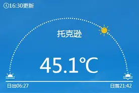 45℃+！新疆霸榜今日最热前十 托克逊热到全国第一图片