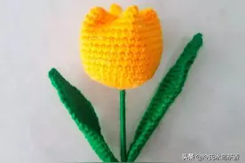 郁金香超简单钩织图解，可作香薰小盆栽，也可做花束图片