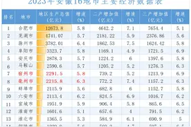 亳州反超宿州，2024年GDP突破2500亿，位居全省第7图片