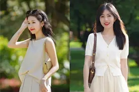 “杏色”有多高级？只有穿过的女人才知道，既衬肤显白，又有格调图片