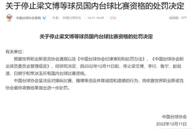 涉嫌赌球操纵比赛！梁文博等6名台球球员被停止比赛资格图片