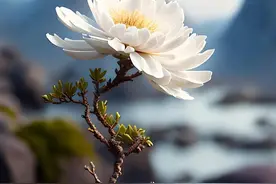生长在石头上的花图片