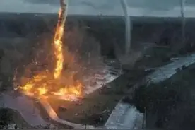 世界上最大的龙卷风有多可怕：美国火龙卷(造成689人死亡)图片