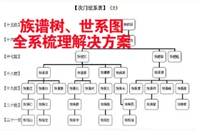 Visio轻松制作族谱树、世系图图片