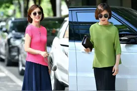 被今年一种裙美到了：“醋酸7分裙”！时髦显瘦，50、60岁够漂亮图片