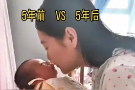 上海一女子晒儿子五年前后对比，从出生时爱不释手到现在气到崩溃图片