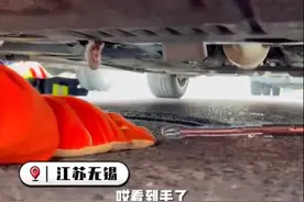江苏无锡 流浪猫胆小怕生钻进汽车引擎盖里怎么叫也不出来，车主无奈报警求助图片