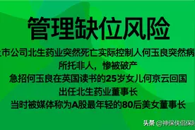 上市公司北生药业实际控制人何玉良突然病逝，所托非人，惨被破产图片