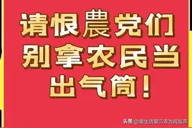 农民不会“農闹”，更不会抢城里人饭碗，请别拿农民当出气筒！图片