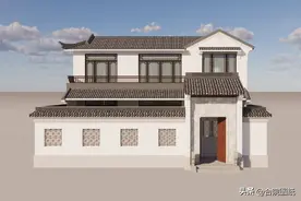 275㎡带天井的合院自建房，“藏风聚气”，真正适合农村的好户型图片