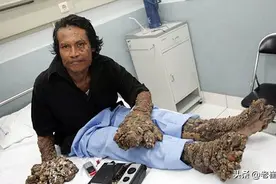 40岁湖南大叔患怪病，手脚生根开花，村民：怕不是得罪什么了？图片