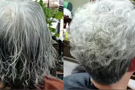 过了70岁白发太多就别染了，剪好发型烫个卷发，清爽干练又显年轻图片