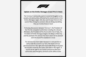 F1世界锦标赛发布声明：无法确保安全，2023F1伊莫拉站取消图片