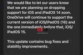微软 OneDrive 即将停止支持苹果 iOS 14 / iPadOS 14图片