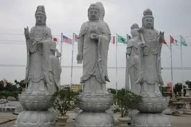 惠安石雕 西方三圣石雕多图欣赏 何为西方三圣图片