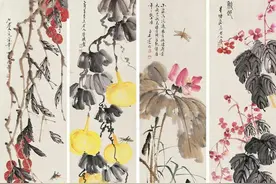 稻浪流金，果蔬飘香：成语和国画里的丰收节图片