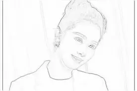 手绘素描美女图，美不美，你说了算图片